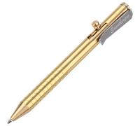 SMOOTHERPRO Bolígrafo Calidad Portátil EDC Sólido Bolt Action Color Natural | Compatible con Recargas Fisher Space SPR, Balance de Peso Preciso, Escritura Suave, para Oficina, Escuela, Regalo