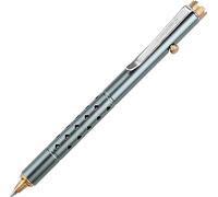 SMOOTHERPRO Bolígrafo con Tapa de Corona de Latón Portátil EDC Color Gris | Compatible con Recargas Parker, Secado Rápido, Escritura Suave y Precisa, para Oficina, Escuela, Regalo Elegante