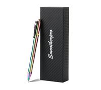 SMOOTHERPRO Bolígrafo de acción de perno de titanio Compatible con Recargas Pilot G2 Pinza De Acero Inoxidable Duradera para Temblores Parkinson Artritis Manos Color Multicolor (RG342)