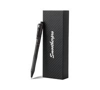 SMOOTHERPRO Bolígrafo de acción de perno de titanio Compatible con Recargas Pilot G2 Pinza De Acero Inoxidable Duradera para Temblores Parkinson Artritis Manos Color Lavado a la piedra Negro (RG341)