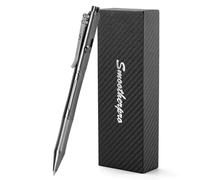SMOOTHERPRO Boligrafo de Acero inoxidable Bolígrafo retráctil Compatible con Recargas Pilot G2 Pinza De Acero Inoxidable Duradera para Temblores Parkinson Artritis Manos Color Gris (RG339)
