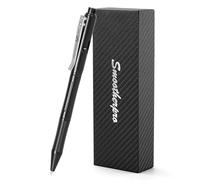 SMOOTHERPRO Boligrafo de Acero inoxidable Bolígrafo retráctil Compatible con Recargas Pilot G2 Pinza De Acero Inoxidable Duradera para Temblores Parkinson Artritis Manos Color Antiguo Negro (RG338)