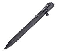 SMOOTHERPRO Bolígrafo Sólido EDC Bolt Action Compatible con Recargas Pentel Pinza De Acero Inoxidable Duradera Balance de Peso para Oficina Escuela Negocio Color Negro(PTC050)