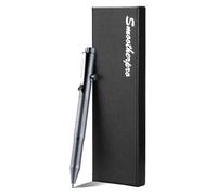SMOOTHERPRO Bolígrafo de aluminio con mecanismo de cerrojo | Bolígrafo y lápiz todo en uno con punta de aleación de grafito y diseño retráctil giratorio | Para bocetos de oficina (APG02) | Gris