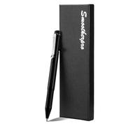 SMOOTHERPRO Bolígrafo de aluminio con mecanismo de cerrojo | Bolígrafo y lápiz todo en uno con punta de aleación de grafito y diseño retráctil giratorio | Para bocetos de oficina (APG01) | Negro