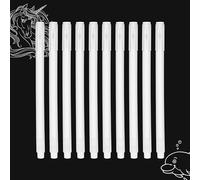SMOOTHERPRO Bolígrafo de gel blanco, Paquete de 10 bolígrafos blancos Bolígrafos de dibujo de resaltado blanco de 0,6mm para libros de recortes de diseño artístico de dibujo de papeles oscuros negros
