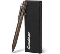 SMOOTHERPRO Bolígrafo de Latón Macizo Compatible con Recambios Parker para EDC Firma Oficina Escuelal Negocio Color Negro (SP02BK)