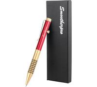 SMOOTHERPRO Bolígrafo de Latón Macizo Compatible con Recambios Pentel para EDC Firma Oficina Escuelal Negocio Color Rojo (SG03R)