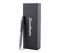 SMOOTHERPRO Bolígrafo de titanio Bolígrafo retráctil Compatible con las recargas Parker Ligero con clip para oficina, escuela, negocios y EDC, Color gris (DTP02)
