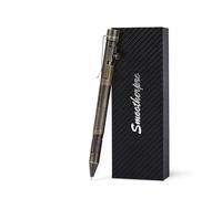 SMOOTHERPRO Bolígrafo Metálico 2 en 1 grafito | punta de grafito | con peso de latón de 54g | compatible con recambio Pilot G2 diseño | vintage para | regalos de oficina para(PG02) | color negro