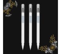 SMOOTHERPRO Bolígrafos de Gel Blancos Bolígrafo de dibujo con delineador de bellas artes de 1,0 mm para bocetos de dibujo en papel negro oscuro 3 piezas (WT10-3)