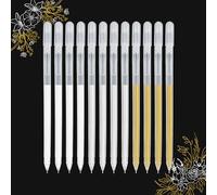 SMOOTHERPRO Bolígrafos de Gel Dorados, Plateados y Blancos, 12 Piezas