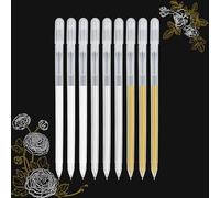 SMOOTHERPRO Bolígrafos de Gel Dorados Plateados y Blancos Bolígrafo de dibujo con delineador de bellas artes de 0,6 mm para bocetos de dibujo en papel negro oscuro 9 piezas (GWS06-9)