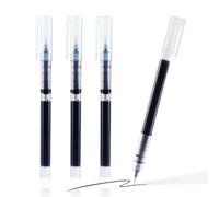SMOOTHERPRO Bolígrafos Gel Punta Fina 0,5 mm Secado Rápido Negro 3 Pack