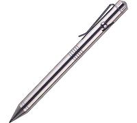 SMOOTHERPRO Bolígrafo de EDC Sólido Bolt Action Bolígrafo de Bolsillo Pinza De Acero Inoxidable Duradera Balance de Peso para Oficina Escuela Negocio(SSG050)