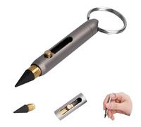 SMOOTHERPRO mini lápiz multifuncional grafito | con llavero | Bolígrafo portátil de metal de titanio sin tinta para tomar notas dibujar escribir y usar en la oficina (FM01)