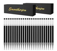SMOOTHERPRO Recargas de bolígrafo Compatible con G2 para bolígrafo Bolt Action para material de oficina para escribir en la escuela pack de 24 unidades de tinta negra (G224)