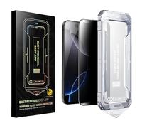 SmoothShield 2 Packs - Tempered Glass Screen Protector, SmoothShield Tempered Glass Screen Protector, with Anti-Scratch Anti-Fingerprint Privacy & Auto Dust-Free Install (16 Plus,Privacy Edition)