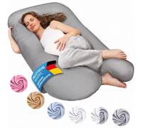 SMOOTHY® Almohada Embarazo en U 120x70 cm - Funda Algodón Lavable