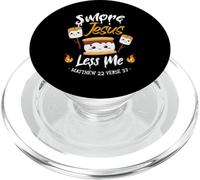 S'More and Jesus Less Me Christian Camping Camper Lover PopSockets PopGrip para MagSafe