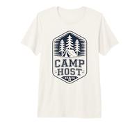 Smore Camp Host Equipo de Personal de Viaje Familiar en Tiendas de campaña Consejero Camiseta Premium