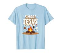 S'More Jesus Every Day - Inspiración Cristiana para fogatas Camiseta, Hombre, Azul Bebé, M