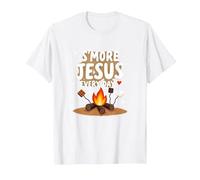 S'More Jesus Every Day - Inspiración Cristiana para fogatas Camiseta, Hombre, Blanco, 3XL