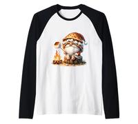 Smores GNOME Grandpa For Camping Lovers and Summer Vacation Camiseta Manga Raglan
