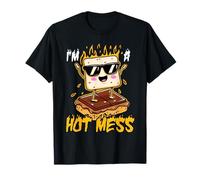 Smores I'm A Hot Mess Malvavish Fun Camper para Acampar y fogatas Camiseta