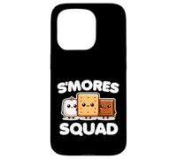 S'mores Squad Marshmallow Camping Group, linda comida divertida Carcasa para iPhone 15 Pro