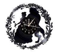 Smotly Vinilo Pared Reloj, la Belleza y la decoración de la Pared Bestia 3D Grandes Relojes, Luces LED de Colores de Pared Hecha a Mano Regalos Reloj,Without Light
