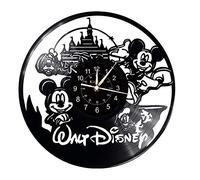 Smotly Vinilo Pared Reloj, Mickey y Minnie temáticos ratón decoración de la Pared Relojes Grandes, Mickey y Minnie Regalos de la decoración Amantes de Origen,A