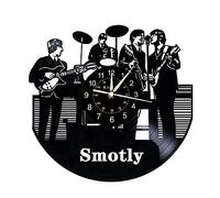 Smotly Vinilo Pared Reloj, Reloj de Pared Retro con Tema de los Beatles, Reloj de Pared Digital de decoración del hogar Hecho a Mano, Regalo. (Gancho de Regalo)