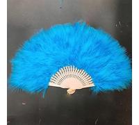 SmPinnaA Abanico de plumas dobladas hecho a mano para fiestas, decoración de habitación, manualidades, regalos, baile, novia, boda, Halloween, decoración para baile, fiesta