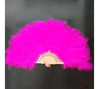 SmPinnaA Abanico de plumas dobladas hecho a mano para fiestas, decoración de habitación, manualidades, regalos, baile, novia, boda, Halloween, decoración para baile, fiesta