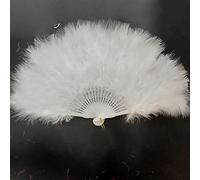 SmPinnaA Abanico de plumas dobladas hecho a mano para fiestas, decoración de habitación, manualidades, regalos, baile, novia, boda, Halloween, decoración para baile, fiesta