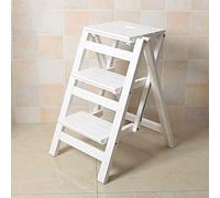 SmPinnaA Taburete de escalada para interiores, taburete plegable de madera, escalera portátil, combinación de biblioteca, escalera multifunción, estante de flores, taburetes de escalera