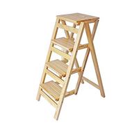SmPinnaA Taburete de escalada para interiores, taburetes de escalera de 4 niveles para biblioteca, taburete plegable para cocina, oficina, multifuncional, estante para flores, banco de zapatos (color