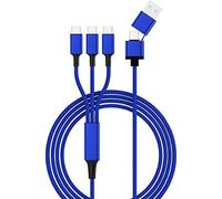 Smrter Conector USB 2.0 USB-A macho, USB-C™ macho, 1,20 m, color azul