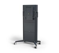 SMS Presence Mobile Flipster - carro motorizado ajustable en altura con función giratoria - Actualización 2021 - hasta 84" | máx. VESA 400x400 | carga 150kg | gris oscuro