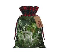 SMSJTMWHN Bolsa de regalo de primera calidad con estampado de escena de selva tropical para regalos a granel, perfecta para joyas, regalos para mujeres y niños