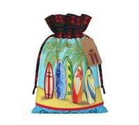 SMSJTMWHN Bolsa de regalo prémium con impresión de tabla de surf para regalos a granel, perfecta para joyas, regalos para mujeres y niños