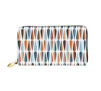 SMSJTMWHN Carteras modernas de mediados de siglo con formas de gota, de piel sintética, con cremallera, de gran capacidad, para teléfono celular, tarjetas de crédito, dinero, cartera de mano