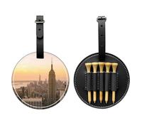 SMSJTMWHN Empire State Building Print - Bolsa organizadora de piel de lujo y soporte para pelotas. Guarda tus camisetas, pelotas de golf, tarjeta de puntuación y lápiz.