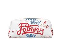 SMSJTMWHN Estuche de cuero con estampado de Papá y Papá con texto en inglés "Happy Father's Day Dad", espacioso y elegante, con cremallera, para uso en la oficina