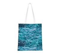 SMSJTMWHN Hermosa bolsa de lona con impresión de superficie marina, reutilizable, bolsa de compras, bolsa de hombro, bolsa de libro, regalos