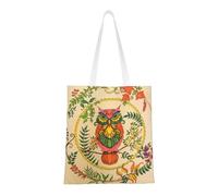 SMSJTMWHN Owl Beliefs - Bolsa de lona reutilizable con estampado de creencias de búho, bolsas de compras, bolsa de hombro para libros, regalos