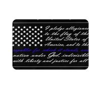 SMSJTMWHN Tapete de bienvenida, tapete de bandera de juramento para entrada interior y exterior, tapetes de perfil bajo, fácil de limpiar, alfombra de entrada delantera, decoración del hogar, 24 x 16