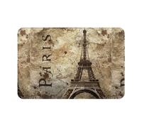 SMSJTMWHN Tapete de bienvenida, tapete de la Torre Eiffel de París para entrada interior y exterior, tapetes de perfil bajo, fácil de limpiar, alfombra de entrada delantera, decoración del hogar, 24 x