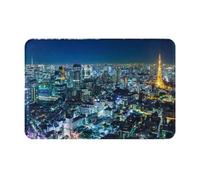 SMSJTMWHN Tapete de bienvenida, Tokyo City para entrada interior y exterior, tapetes de perfil bajo, fácil de limpiar, alfombra de entrada delantera, decoración del hogar, 24 x 16 pulgadas